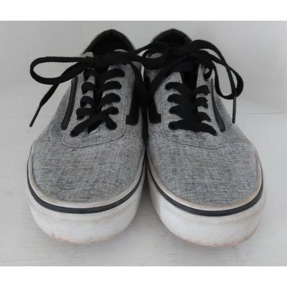 Vans OFF THE WALL Youth Size 3 Gray Black Skate Shoes 500714 Classic Sneakers - Picture 2 of 9